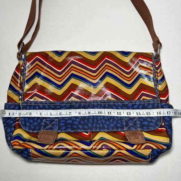 Fossil | Key-Per Multi Color Chevron Messenger Bag - Picture 9 of 11